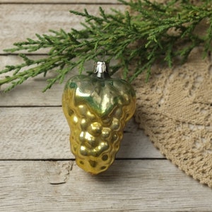 Vintage glass Christmas ornaments,Christmas decor,Grapes glass,Christmas gift,Vintage Soviet 1950s