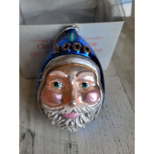 Dept 56 2000 Galaxy Santa blown glass ornament Xmas