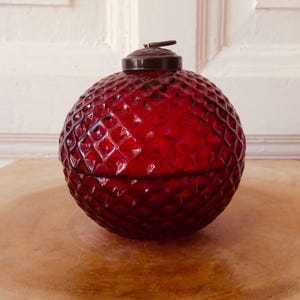 Christmas ornament glass ball tin vintage